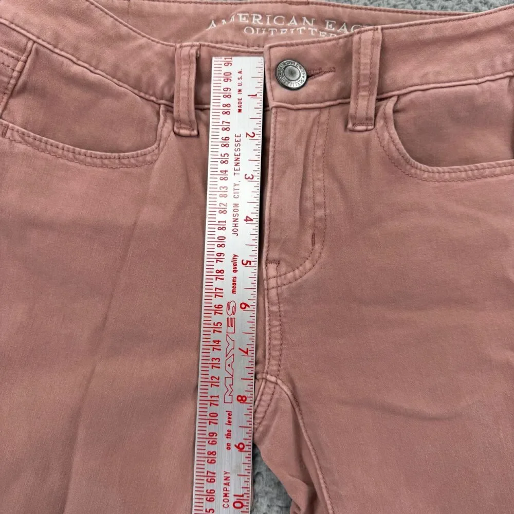 American Eagle 360 Super Stretch Jegging Mauve Pink Skinny Jeans Womens 2 Reg